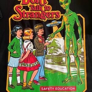 “Don’t Talk to Strangers” T-shirt from Romwe
